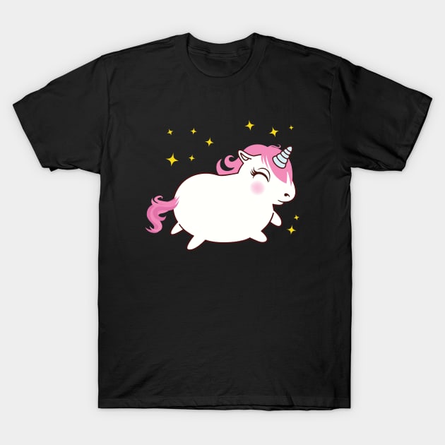 Chubby Cute Unicorn T-Shirt by ThyShirtProject - Affiliate
